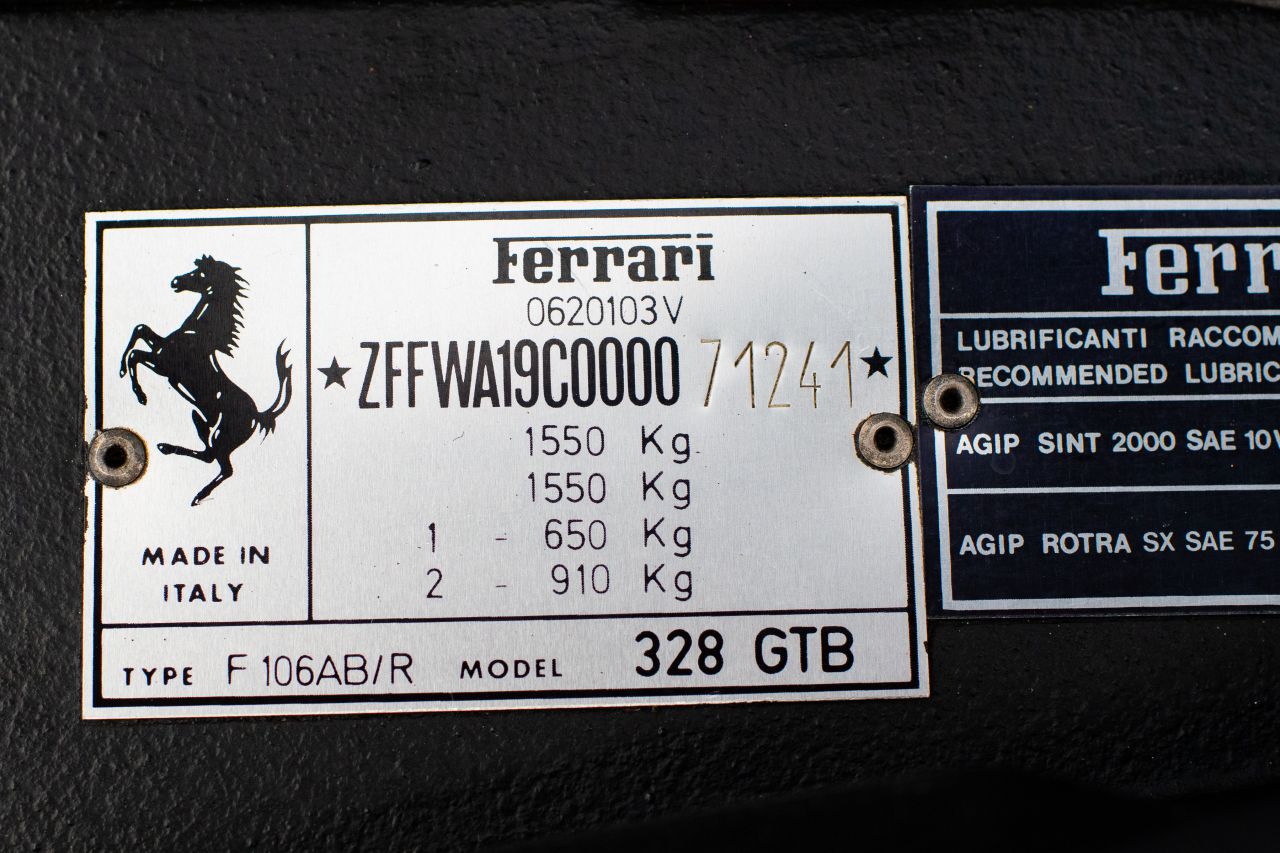 Used Ferrari 328 GTB - Classiche Certified for Sale at Simon Furlonger