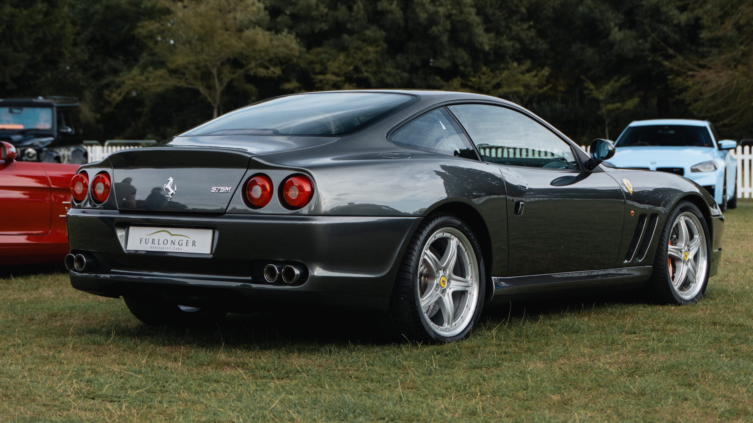 Rear of Ferrari 575 HGTC at Salon Prive Blenheim Palace 2026 - Class winner - Furlonger