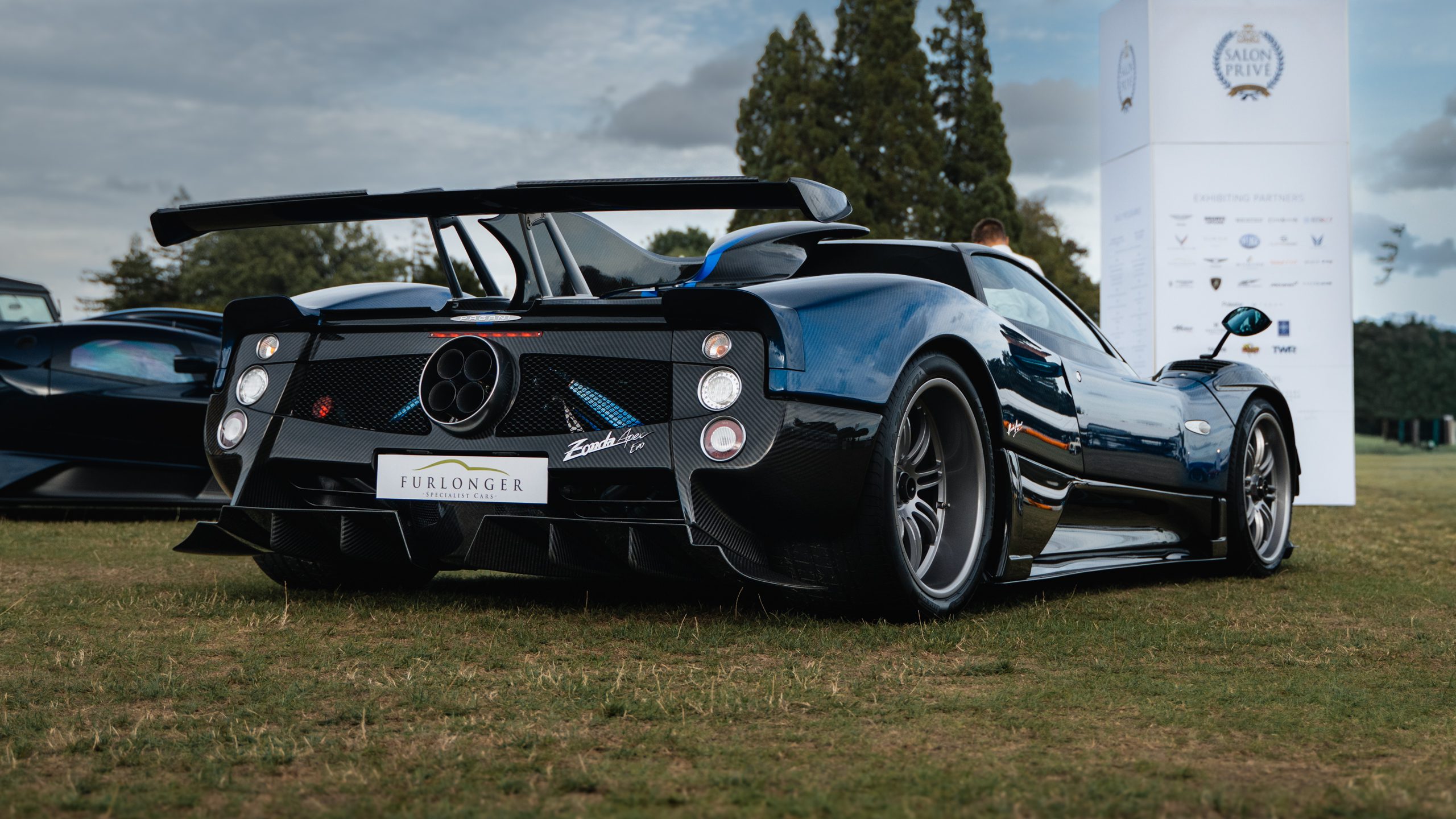 Rear of Pagani Zonda Apex Evo Roadster at Salon Prive Blenheim Palace 2026